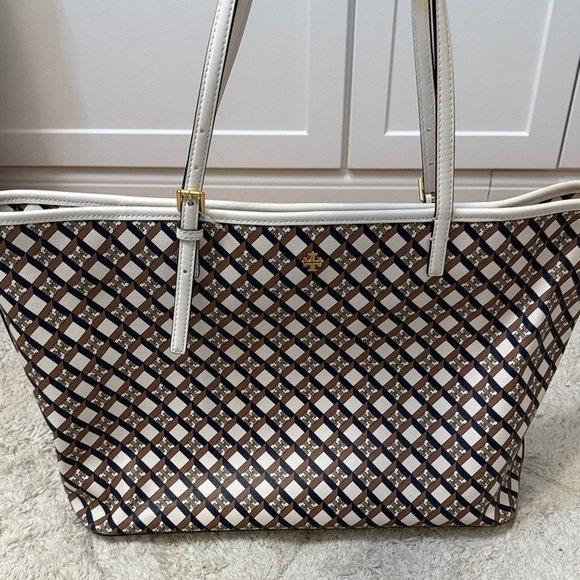 Tory Burch Geo Logo Top Zip Tote - Picture 1 of 8